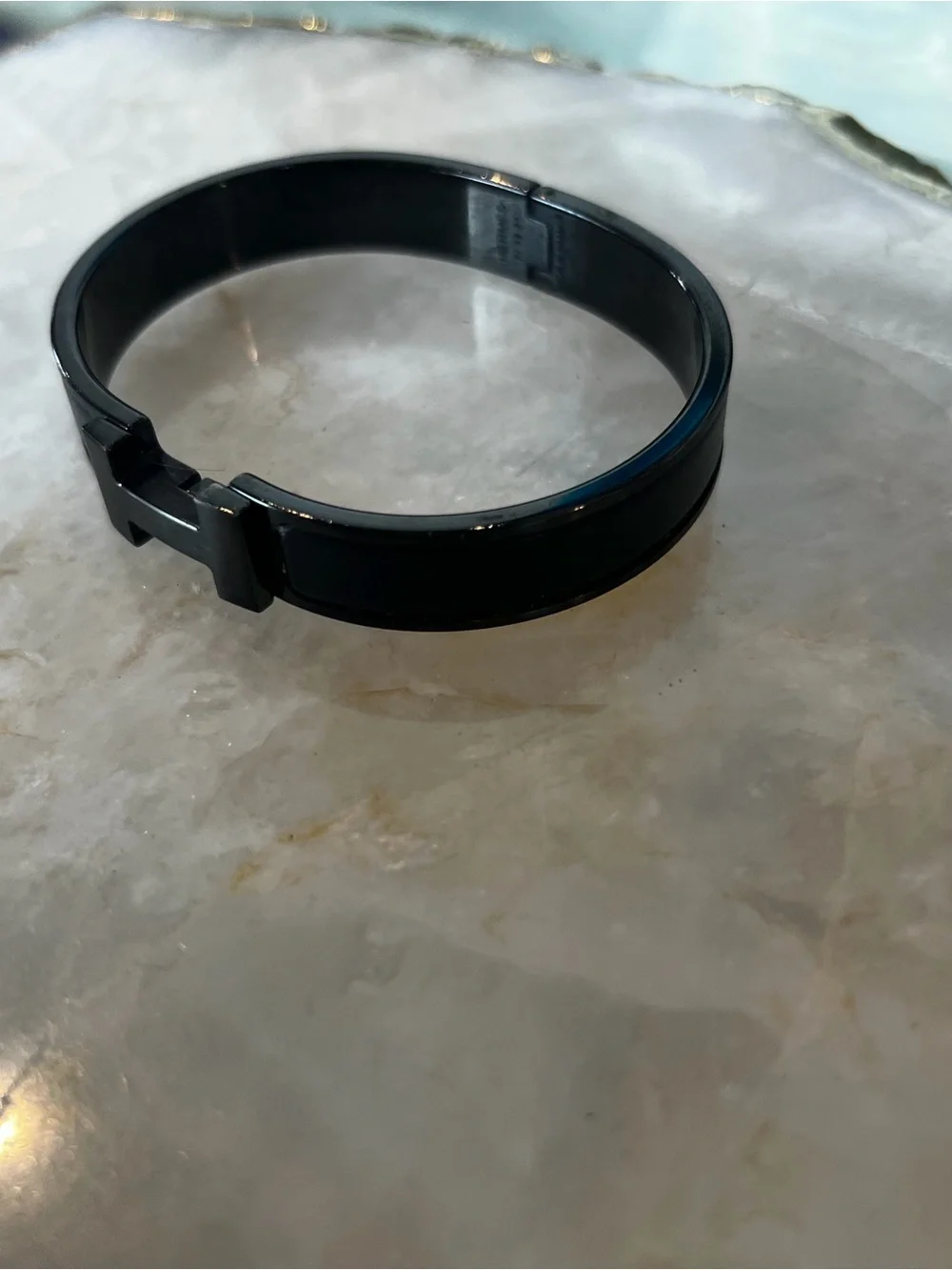 Hermes Black H Bracelet for Men